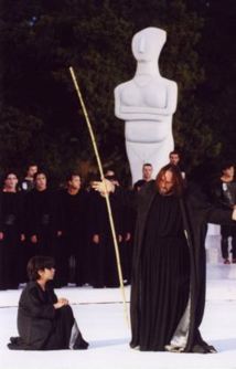 Maurizio Donadoni nel ruolo di Tiresia