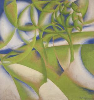 5.	Giacomo Balla, Espansione di primavera, 1918, olio su tela, 81x76 cm